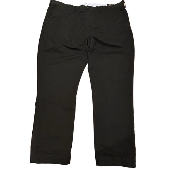 Polo Ralph Lauren Pants Men’s 42/30 Black Chino Straight Leg - Picture 2 of 9
